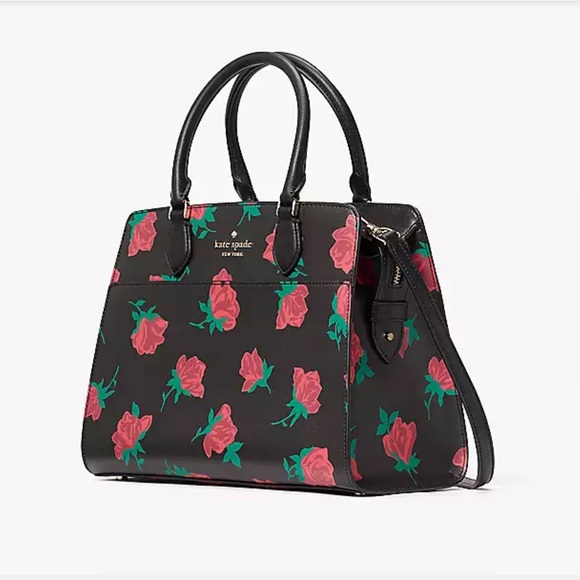 Kate Spade Madison Rose Toss Printed Medium Satchel
COLOR:
Black Multi
NWT - Picture 4 of 16